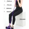 Tummy Trimmer | Foot Pedal Resistance Band Elastic Sit-up Pull Rope | Yoga Fitness Gym | Elastic Pull Ropes | Random Colors